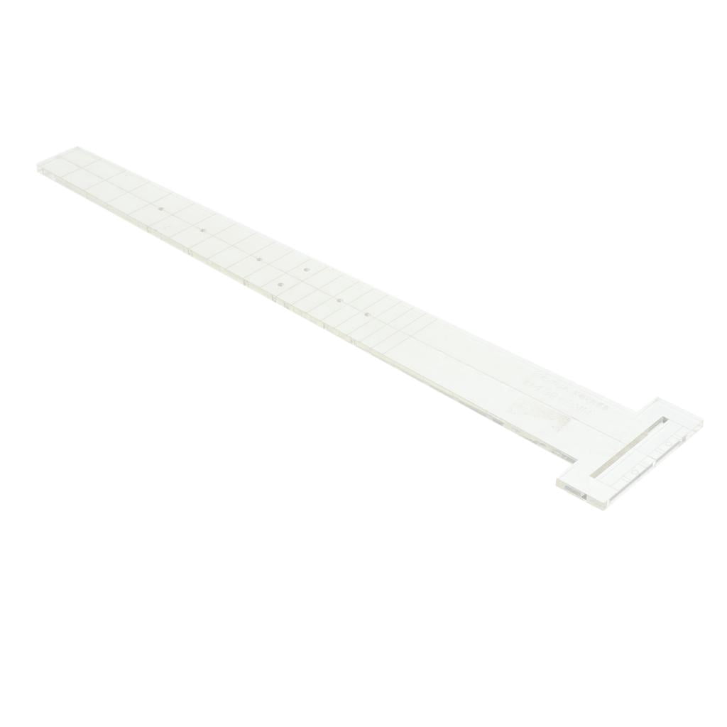 LeeQinersw Luthier Jig Strings Ruler Transparent Wire Precision Fret Replacement Part for 18 inches