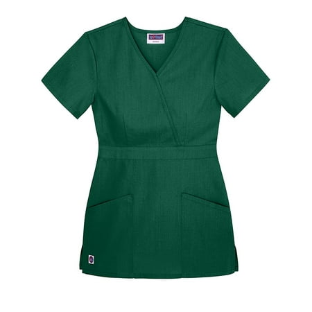 

Sivvan Womens Scrubs Mock Wrap Top Available in 12 Colors