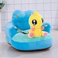thumbnail image 5 of Infant Support Seat Sofa Plush Soft Animal Shaped Baby Learning Chair 3-16 Months Baby Unpadded Cotton Seat (blue dinosaur), 5 of 5