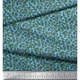 thumbnail image 3 of Soimoi Blue Cotton Duck Fabric Rose Leaves Decor Fabric Printed Yard 44 Inch Wide, 3 of 3
