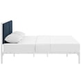 thumbnail image 4 of Modway Della King Fabric Panel Metal Bed in White and Azure, 4 of 6