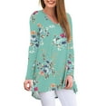 thumbnail image 5 of Anygrew Women's Long Sleeve V Neck Shirts Casual Tunic Tops Blouse, 5 of 6