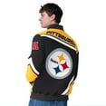 thumbnail image 2 of Men's G-III Extreme  Black Pittsburgh Steelers Maximum Racing Full-Snap Jacket, 2 of 2