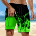 thumbnail image 2 of Letdown Men's Swim Trunk Knee Length Boardshort Printed Swimming Swimsuit Beach Shorts with Pockets Bathing Suit, 2 of 4