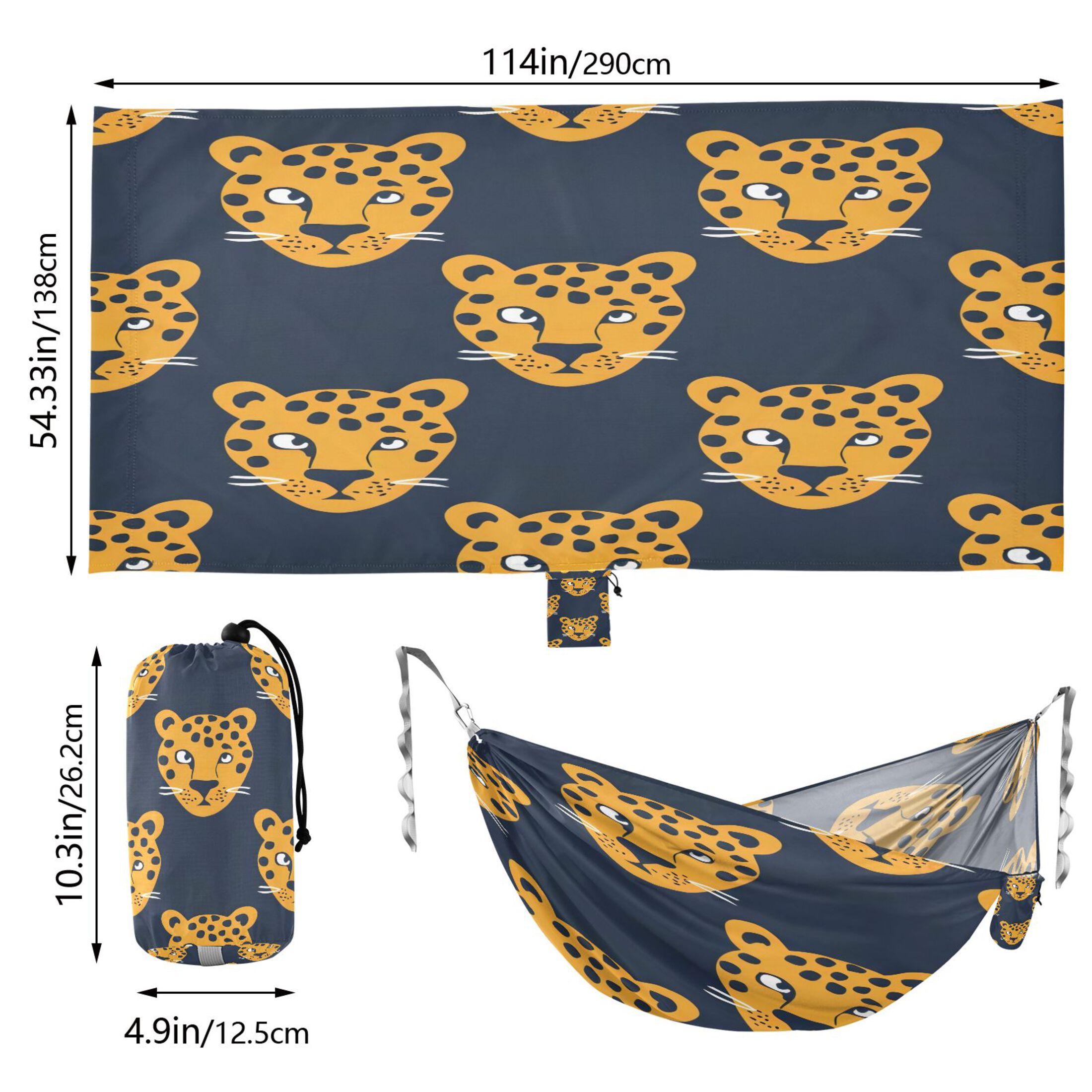 Hammock Camping Hammock Nylon Portable Hammock Travel Camping Hammock Leopard