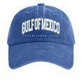 thumbnail image 3 of Hats for Women Women Retro Washed Denim Gulf Coast Print Baseball Hat Dark Blue One Size, 3 of 4