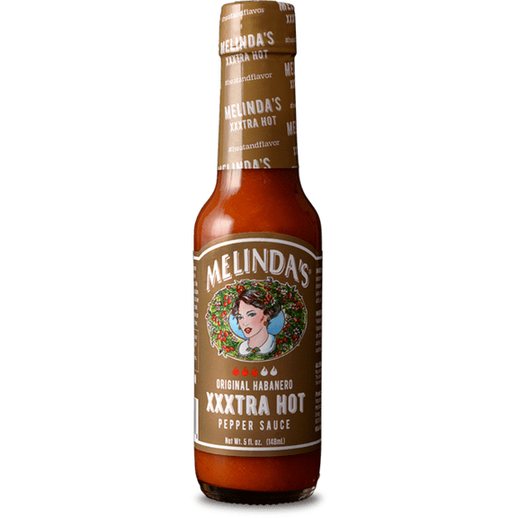 Pack of 6, Melindas Original Habanero XXXtra Hot Sauce, 5 oz