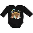 thumbnail image 3 of Inktastic Merry Christmas Cute Nativity Scene Boys or Girls Long Sleeve Baby Bodysuit, 3 of 5