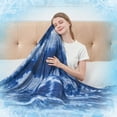 thumbnail image 4 of Teler Cooling Blanket for Hot Sleepers, Lightweight Summer Cold Thin Blankets for Sleeping, Twin Size, Navy, 4 of 5
