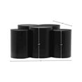thumbnail image 3 of Meridian Furniture Dimple 5 Piece Black Iron Metal Coffee Table, 3 of 5