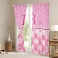 thumbnail image 3 of Manfei Personalized Initial B Black Out Curtains,Dreamy Pprincess Curtains Pack of 2 (42x63 Each),Bow Tie Butterfly Bedroom Curtains,Bling Glitter Room Decor, 3 of 6