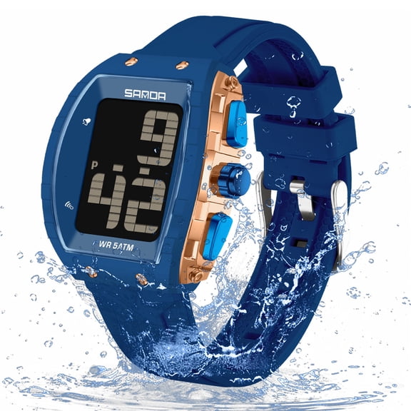 Men's Watch Waterproof Digital Sport Watch Military Digital Watches for men Alarm Back Light Classic Large face Watch