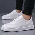 thumbnail image 2 of Men's Breathable Perforated Slip-On White Skate Shoes, 2 of 5