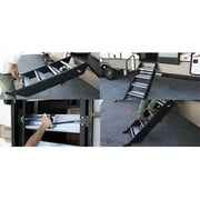 MORryde STP209 Black 3-Step, 10.5"x13", Aluminum RV Steps, Anti-slip design, Lightweight