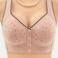 thumbnail image 2 of GEWSEY Daisy Bras for Older Women Front Closure Push up Bra No Underwire Senior Bra with Snaps 2025 Upgraded Breathable Cotton Bras Beige, 42, 2 of 4