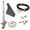 Multicolor, variant on 11 in. Transmission Mount E-Brake Handle Grey Boot, Chrome Ring & Cable Kit for GM Clevis