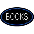 thumbnail image 1 of Books Oval Blue LED Neon Sign 13 x 24 - inches, Black Square Cut Acrylic Backing, with Dimmer - Bright and Premium built indoor LED Neon Sign for Defence Force., 1 of 6