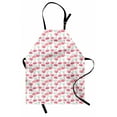 thumbnail image 1 of Watercolor Flowers Apron, Fresh Blooms in Blurry Tones Paintbrush Soft Flowering Field, Unisex Kitchen Bib with Adjustable Neck for Cooking Gardening, Adult Size, Pink and Mint Green, by Ambesonne, 1 of 4