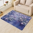 thumbnail image 2 of Water Lily Rugs for Living Room Bedroom - Flower Rug 4x5 - Abstract Art Carpet for Home Decor - Washable Non Slip Patterned Indoor Large Area Rug - Soft & Low Pile (ZN&729), 2 of 7