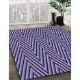thumbnail image 2 of Ahgly Company Indoor Round Patterned Purple Mimosa Purple Area Rugs, 4' Round, 2 of 6