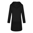 thumbnail image 6 of LYXSSBYX Plus Size Womens Shackets Women's Solid Color Hoodie Zipper Long Sleeve Sweatshirts Irregular Hem Long Coat Tops With Pockets, 6 of 9