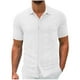 thumbnail image 2 of pstuiky camisetas de hombre, Estilo Hombre Color Sólido Casual Ventilado Botones Sueltos Solapa Bolsillos Manga Corta ropa de hombre m, 2 of 7