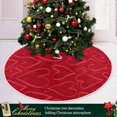 thumbnail image 6 of FMSHPON Valentine's Day Hand Drawn Red Hearts Xmas Christmas Tree Skirt Stand Mat for Holiday Party Decoration Indoor Outdoor 48 inches, 6 of 6