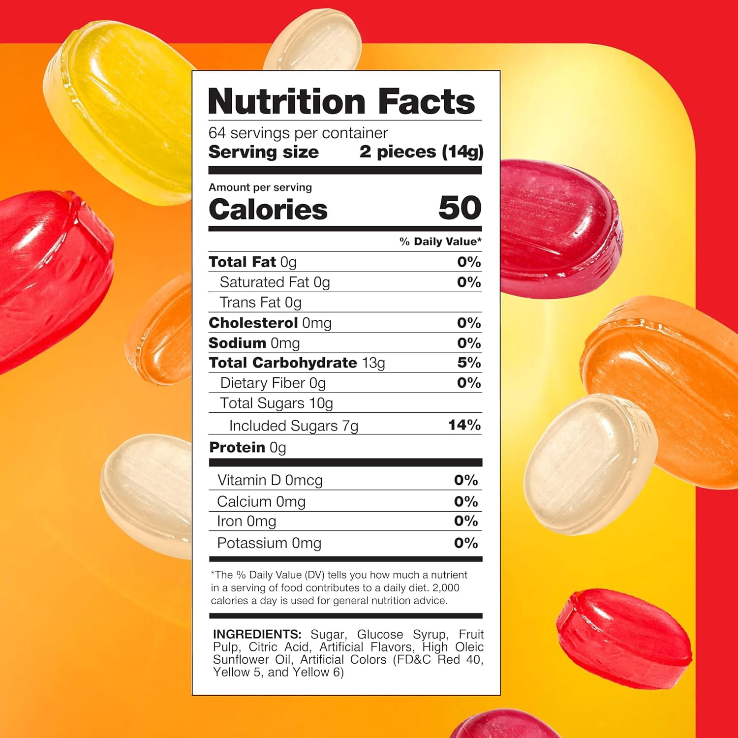4 Pound Arcor Assorted Fruit Bon Bon Hard Candy, Individually Wrapped