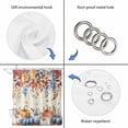 thumbnail image 4 of Fall Blue Pumpkins Shower Curtain, Waterproof Shower Curtains for Bathroom, Thanksgiving Eucalyptus Ruatic Auumn Leaf Washable Fabric Bathtub Curtain Set Bath Decor with 12 Hooks Standard 72"x72", 4 of 8