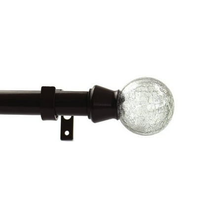 Window Hardware Set - Urbanest Crackle Single Curtain Rod and Hardware Set