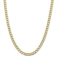 thumbnail image 6 of 14K Rhodium Plated Yellow Gold 6.75mm Semi-solid Pav� Curb Chain 18 Inch, 6 of 6