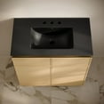 thumbnail image 5 of St. Tropez 36" Freestanding Bathroom Vanity in Natural Oak with Black 3-Hole Widespread Sink Top, 5 of 7