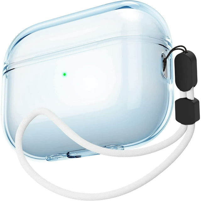AmPm for Airpods Pro 2nd Generation Case Clear,Shockproof Clear Case Compatible with Airpods Pro 2 Case Cover 2022/Airpods Pro Case 2019,Full Protective Soft TPU Case with Carabiner Keychain-Clear