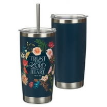 Christian Art Gifts Large Sturdy Stainless Steel Inspirational Travel Mug for Men & Women: Trust in the Lord Bible V, (Hardcover)