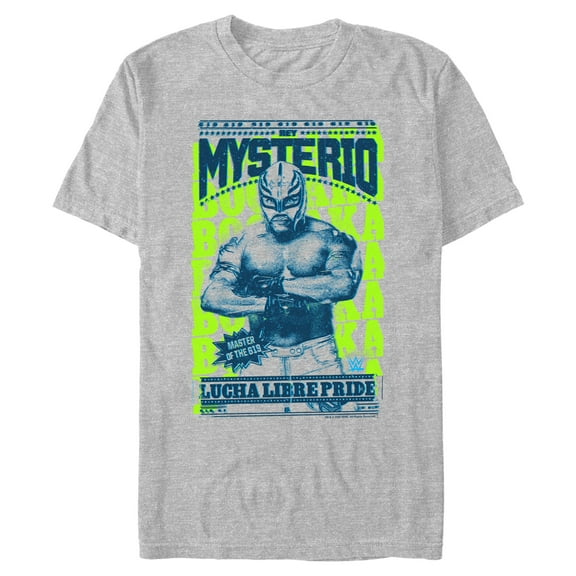 Men's Heather Gray Rey Mysterio Lucha Libre Pride T-Shirt