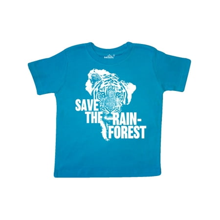 

Inktastic Save the Rainforest Tiger with South America Silhouette Gift Toddler Boy or Toddler Girl T-Shirt