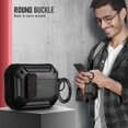 thumbnail image 4 of Airpod Pro Case Cover with Secure Lock Clip, Military Armor Series Full-Body Rugged Hard Shell for Men Women with Keychain Carabiner,Shockproof Protective Case for AirPod Pro,Black, 4 of 5