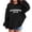 Black, variant on Tiijoy Girls Loose Hoodie California Letter Print Pullover Hooded Sweatshirt, Sizes 3-4T