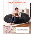 thumbnail image 3 of VEVOR Round Bean Bag Chair with Removable & Washable Cover for Adult Giant Black, 3 of 9