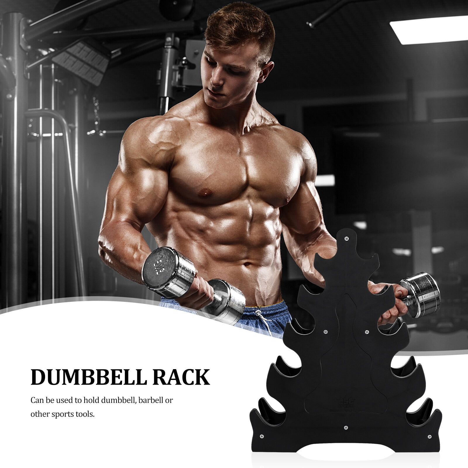 5-Tier Weight Lifting Dumbbell Storage Stand Steel Dumbbell Rack Compact Dumbbell Bracket Dumbbell Storage Rack