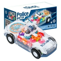 Baby Toys Car for 1  Year Old Boys Girls, Transparent Gear Toys Cars with Cool Light & Sound Effect, Great Christmas Birthday Gift for Kids