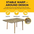 thumbnail image 4 of Traditional Morocco Table Cloths for 3 Foot Rectangle Tables, Vintage Abstract Geometric Art Brown Patio Waterproof Elastic Fitted Tablecloths, Washable Rectangular Table Cover for Camping, 4 of 8