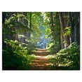 thumbnail image 2 of Bright Green Forest in Morning - Landscape Photography Canvas Print, 2 of 3
