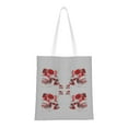 thumbnail image 1 of DouZhe Reusable Grocery Bags, Heavy Metal Music Skull Lightweight Polyester Canvas Cloth Tote Bag for Travle Gym Shopping School, 15" x 16", 1 of 7