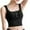 Black, variant on Uaswgudfs Women's Stretch Cotton Camisole Short Tank Tops Crew Neck Built-in Padding Blouses Leisure Home Sleeveless Henry Cami Shirt