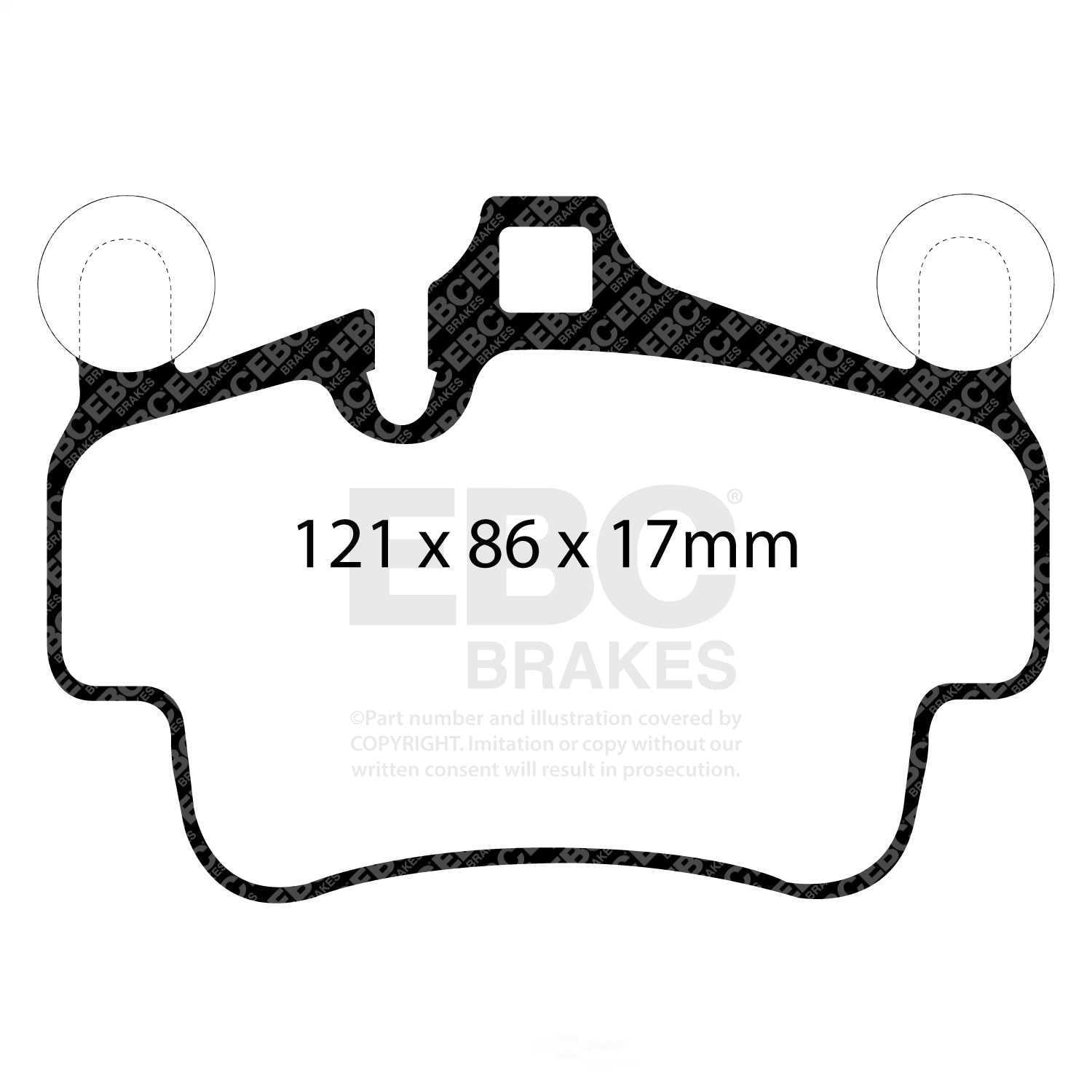EBC Brakes Redstuff Premium Fast Street Pad For All Engine Sizes Fits select: 2006 PORSCHE 911, 2007 PORSCHE 911 NEW GENERATION