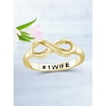 thumbnail image 2 of JewelersClub 0.925 Sterling Silver Infinity Friendship Ring for Women | Personalized 1 Wife Eternity Knot Symbol Band, 2 of 5