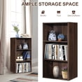 thumbnail image 6 of Topbuy 3-Tier Storage Cabinet Multi-functional Display Open shelf Bookcase MDF Coffee, 6 of 8