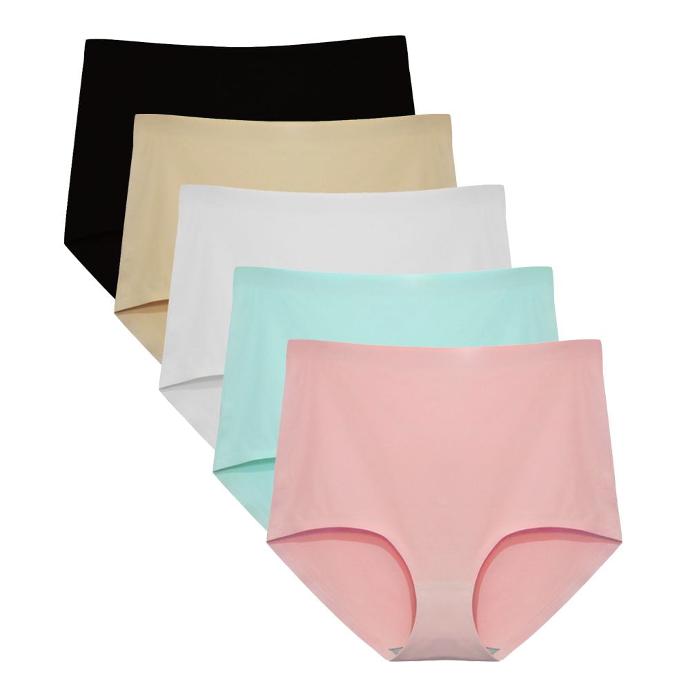 FallSweet No Show High Waist Briefs Underwear for Women Seamless Panties  Multi Pack