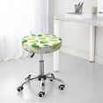thumbnail image 5 of Cute Limes Green Leaves Round Bar Stool Seat Covers, Elastic Round Chair Cover Stool Seat Slipcover Bar Stool Cushions Round Pad for 12-14 inch, 5 of 5